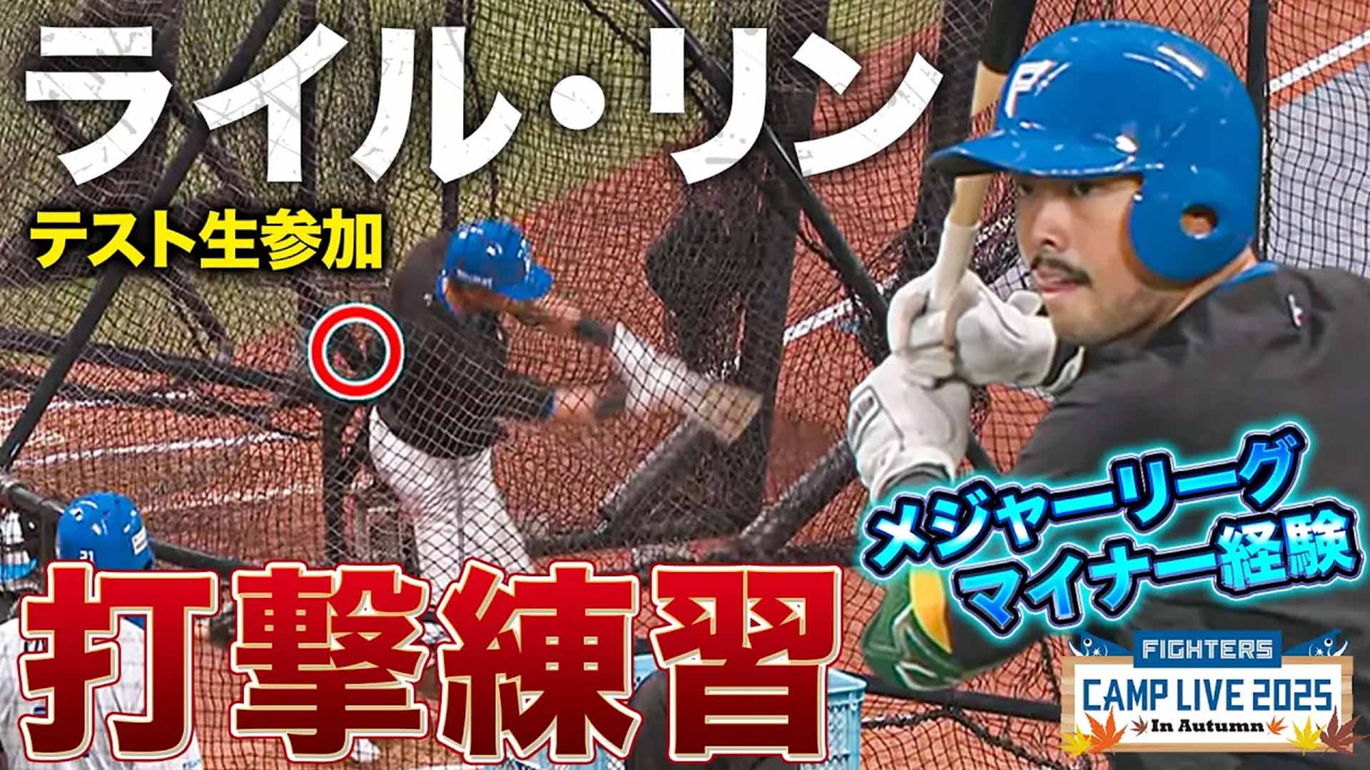 【秋季キャンプ】ライル・リンの打撃練習公開