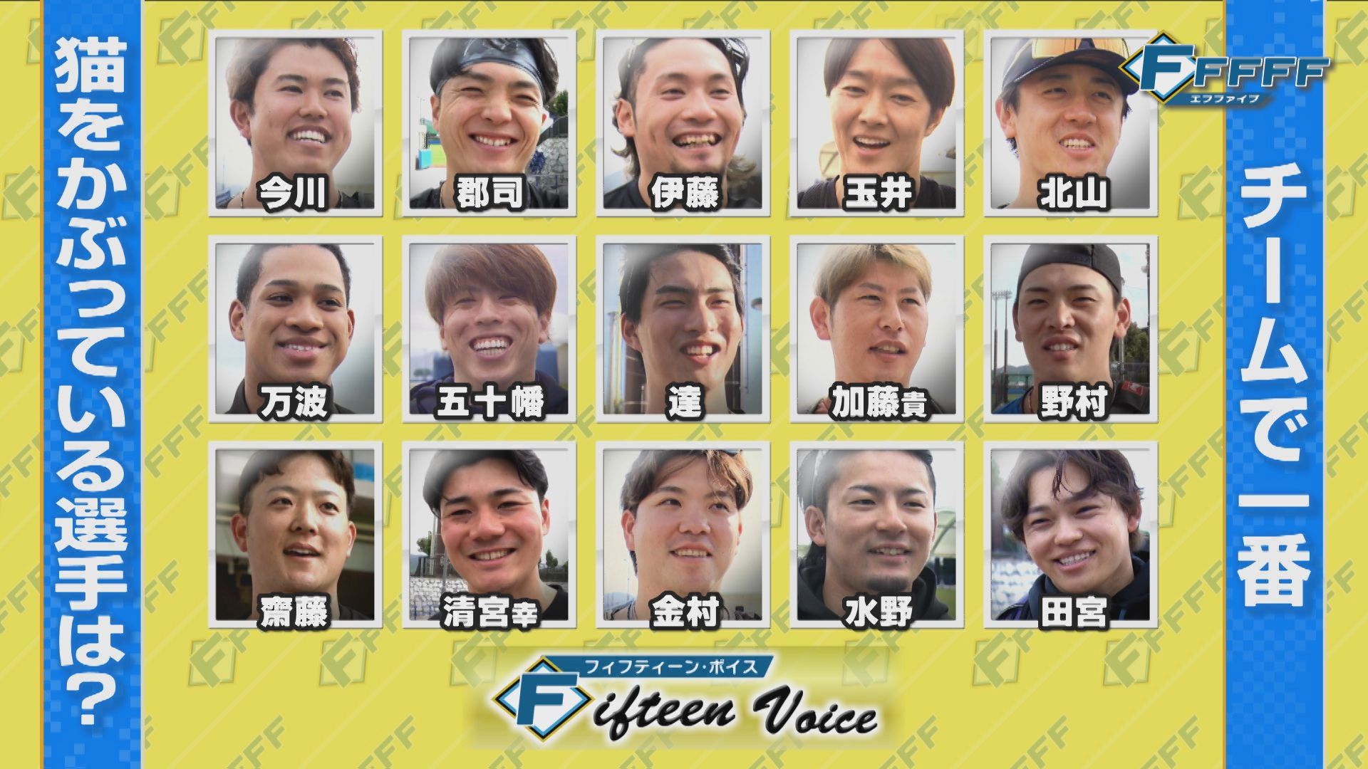 【FFFFF】選手15人に聞いた！チームで1番猫をかぶっている選手は？