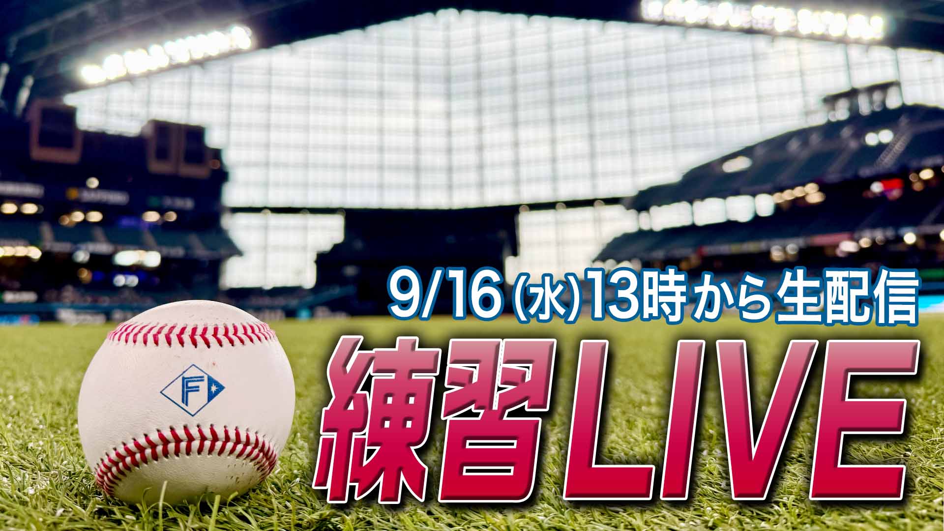 9月16日 (水) 練習LIVE13:00～